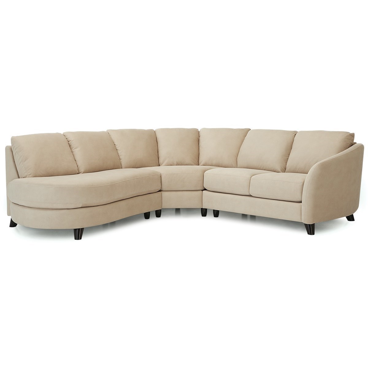 Palliser Alula 77427 Sectional Sofa With Corner Curve And Left Arm