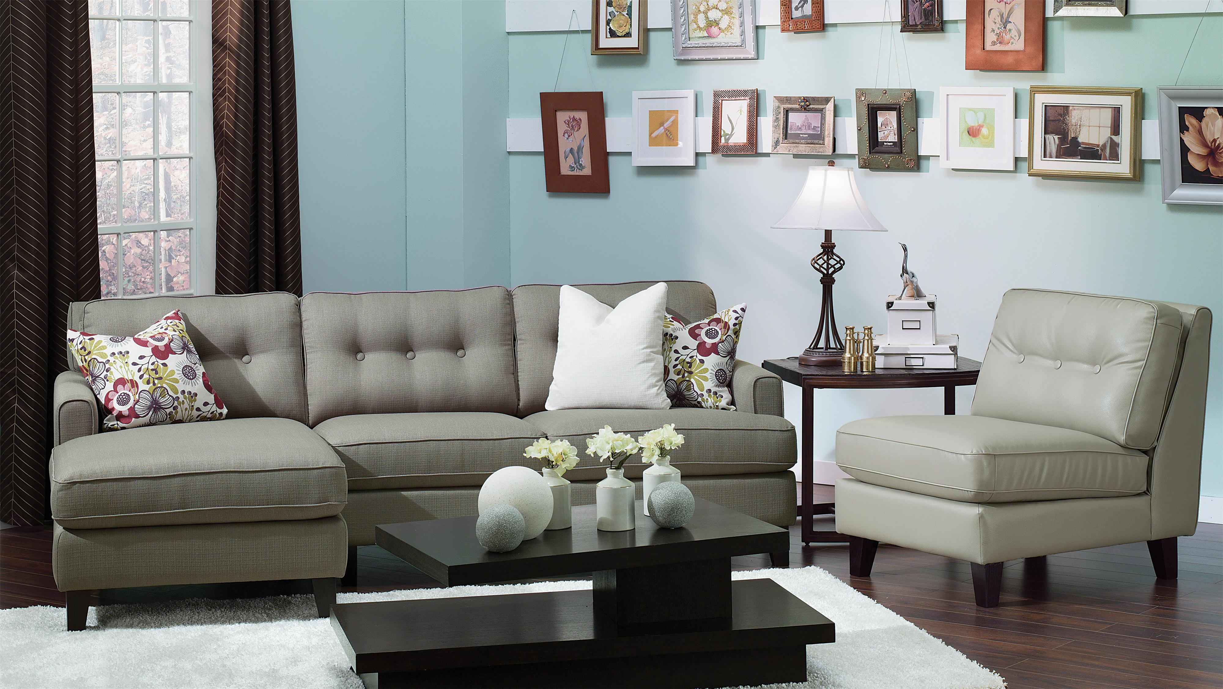 Palliser Barbara Two Piece Sectional Sofa With Lhf Chaise