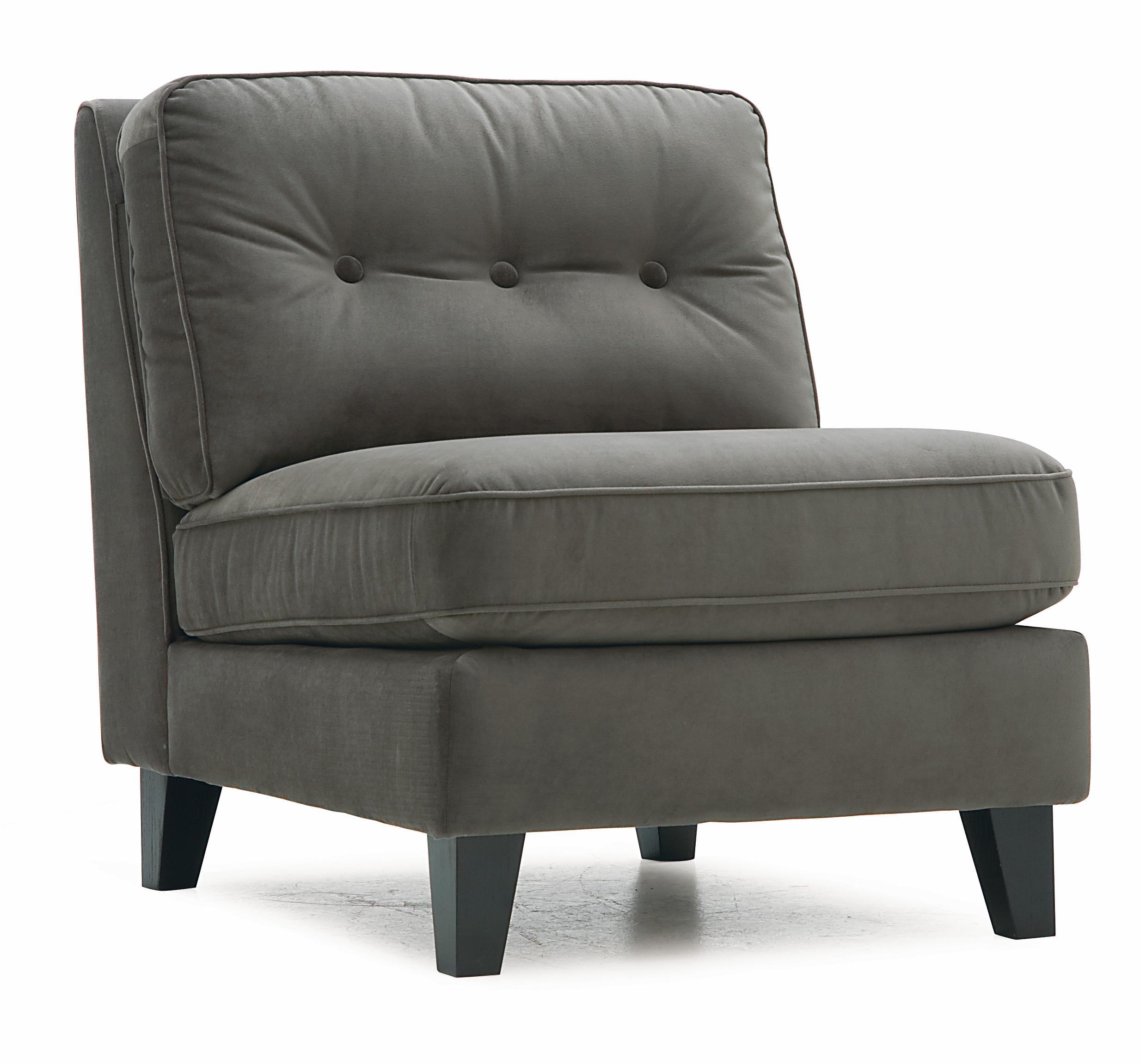 Palliser Barbara Transitional Armless Chair With Button Tufted Back Howell Furniture Upholstered Chairs