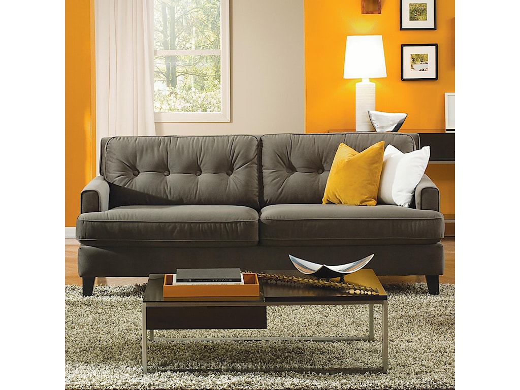 Palliser Barbara Transitional Apartment Sofa With Tapered Block Legs Wayside Furniture Sofas