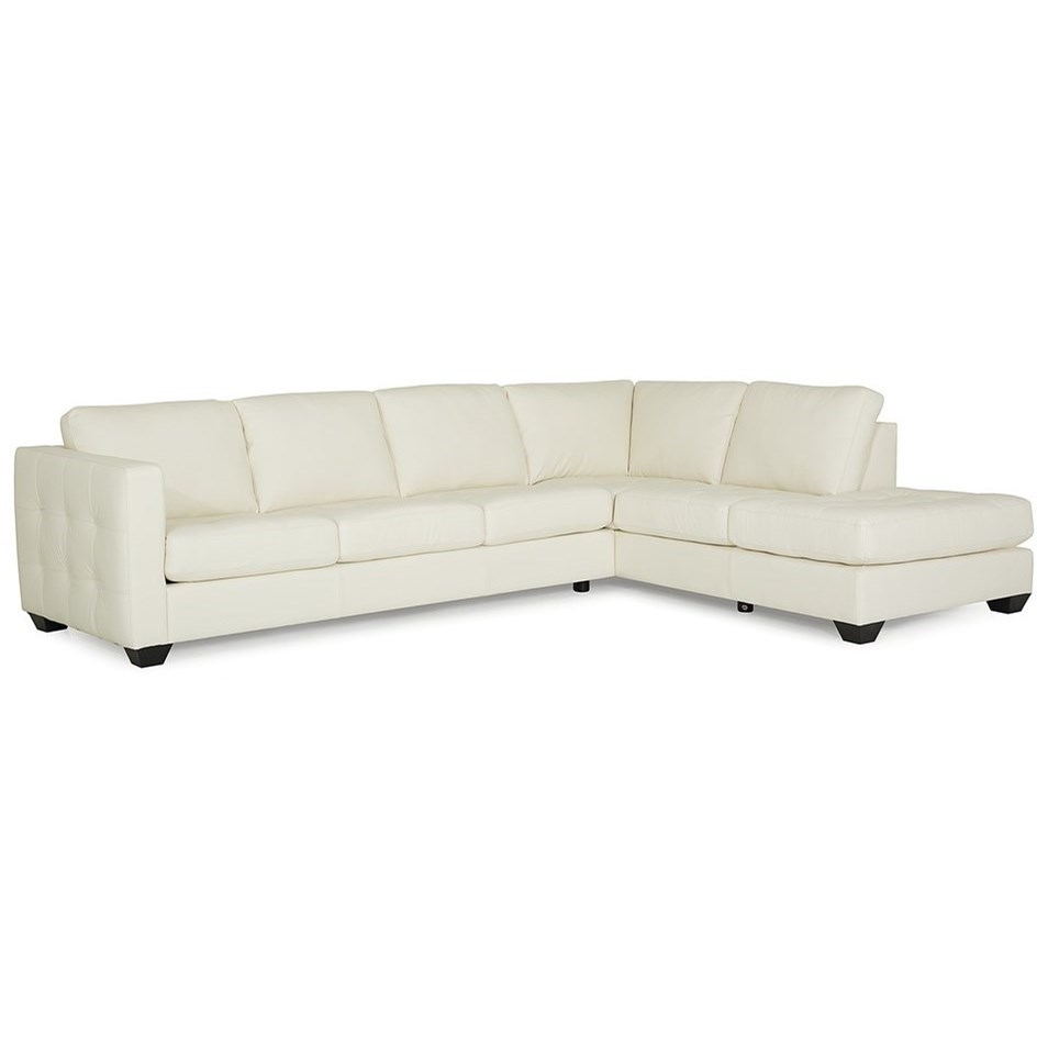 Palliser Barrett Contemporary Sectional Sofa With Track Arms And Cushion Tufting Furniture And Appliancemart Sectional Sofas