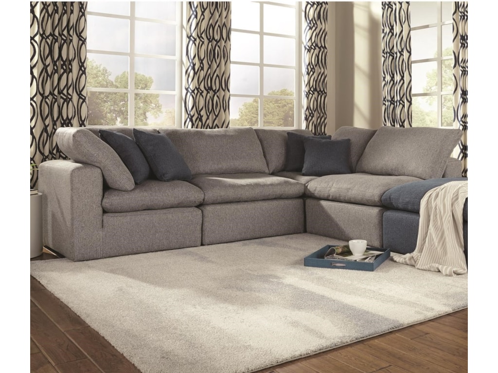 Palliser Bloom Casual 4 Seat Sectional Sofa With Reversible