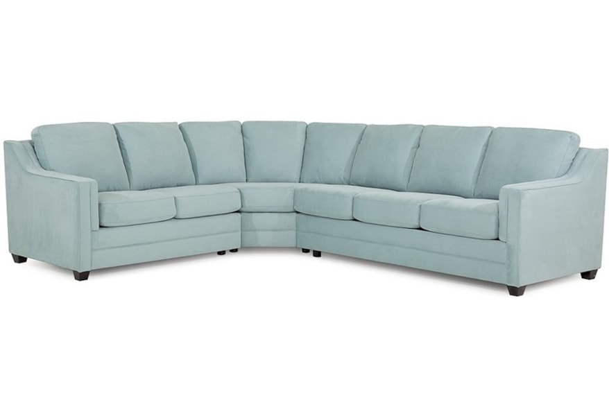 Palliser Corissa Contemporary 3 Piece Sectional With Wedge Belfort Furniture Sectional Sofas