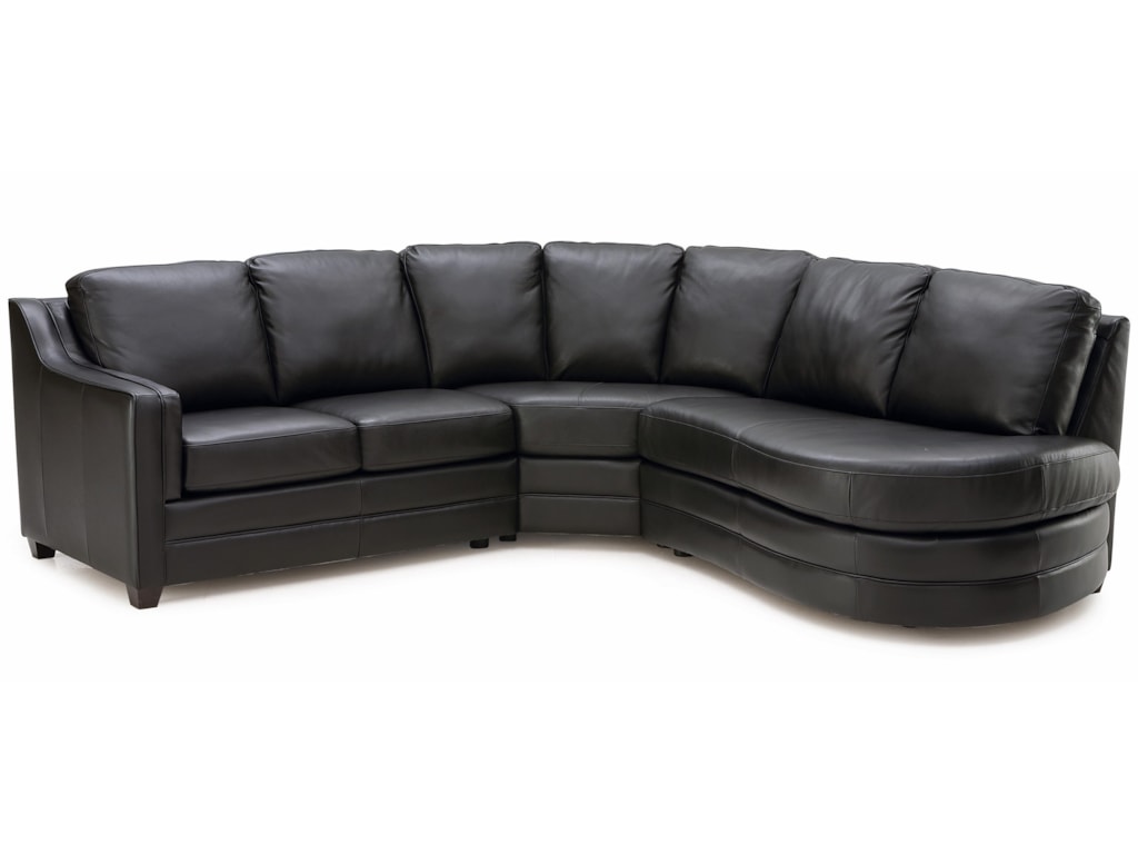 Palliser Corissa Contemporary 3 Piece Sectional Sofa With