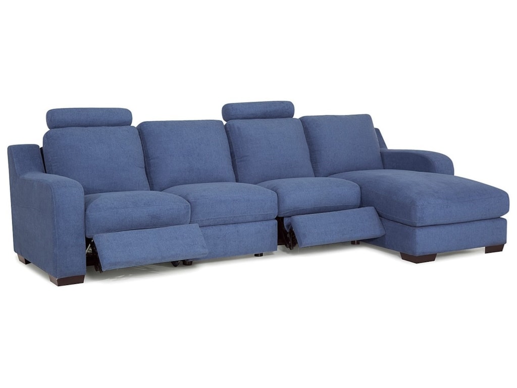 Palliser Flex Contemporary 4 Seat Reclining Sectional Sofa Flex Contemporary 4 Seat Reclining Sectional Sofa With Tilt Headrests By Palliser