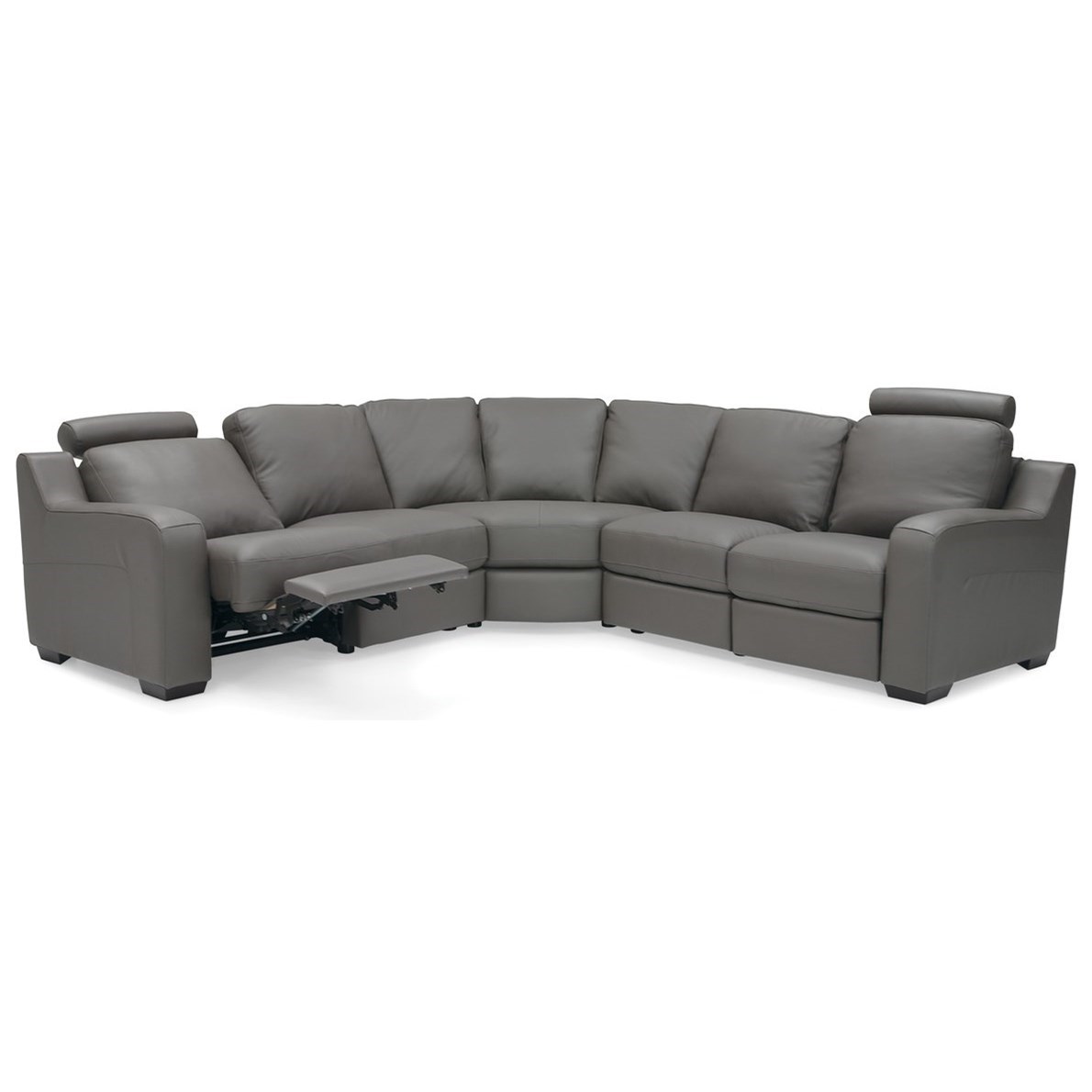 Palliser Flex Contemporary 5 Seat Power Reclining Sectional Sofa With Power Tilt Headrests Upper Room Home Furnishings Reclining Sectional Sofas