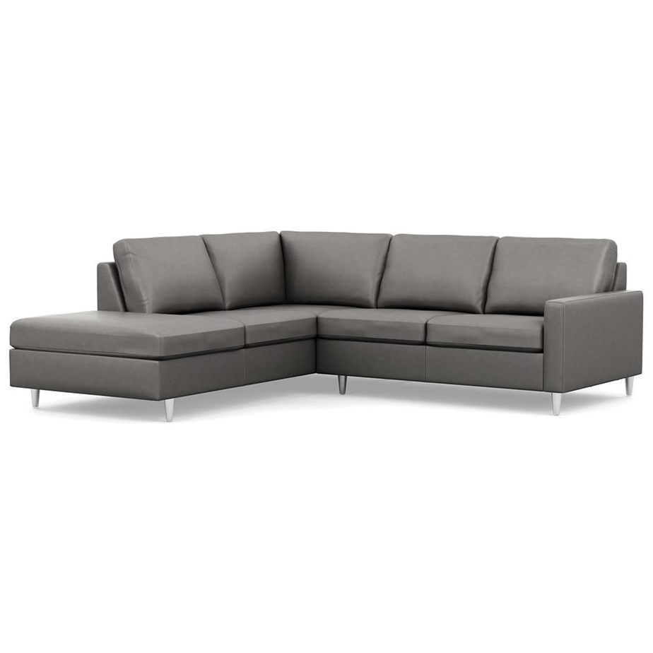 Palliser Inspirations Emilia High Leg Contemporary Laf Chaise Sectional With Slim Track Arms And High Legs Furniture And Appliancemart Sectional Sofas