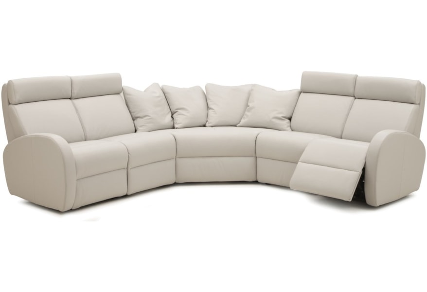 Palliser Jasper Ii 4 Seat Reclining Sectional Sofa With Wide Corner Wedge Prime Brothers Furniture Reclining Sectional Sofas