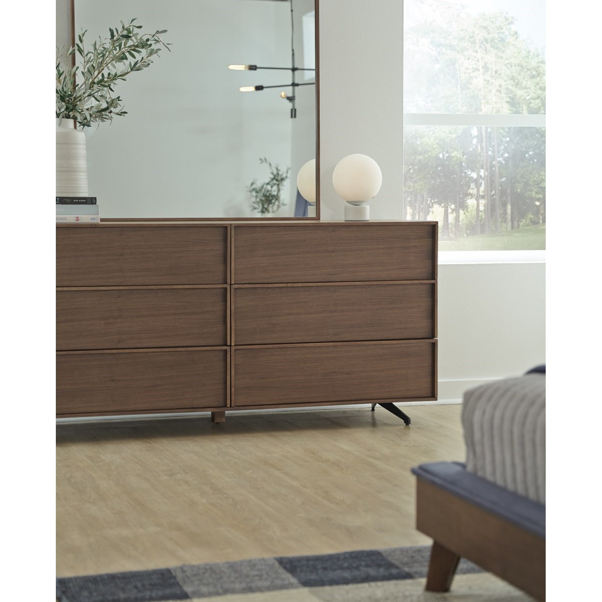 Palliser Kamden 710 456 Mid Century Modern Dresser With 6 Drawers