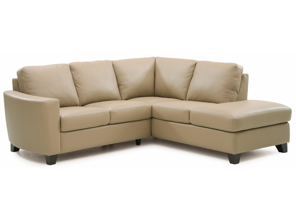 Haven Contemporary 2 Piece Sectional With Corner Chaise