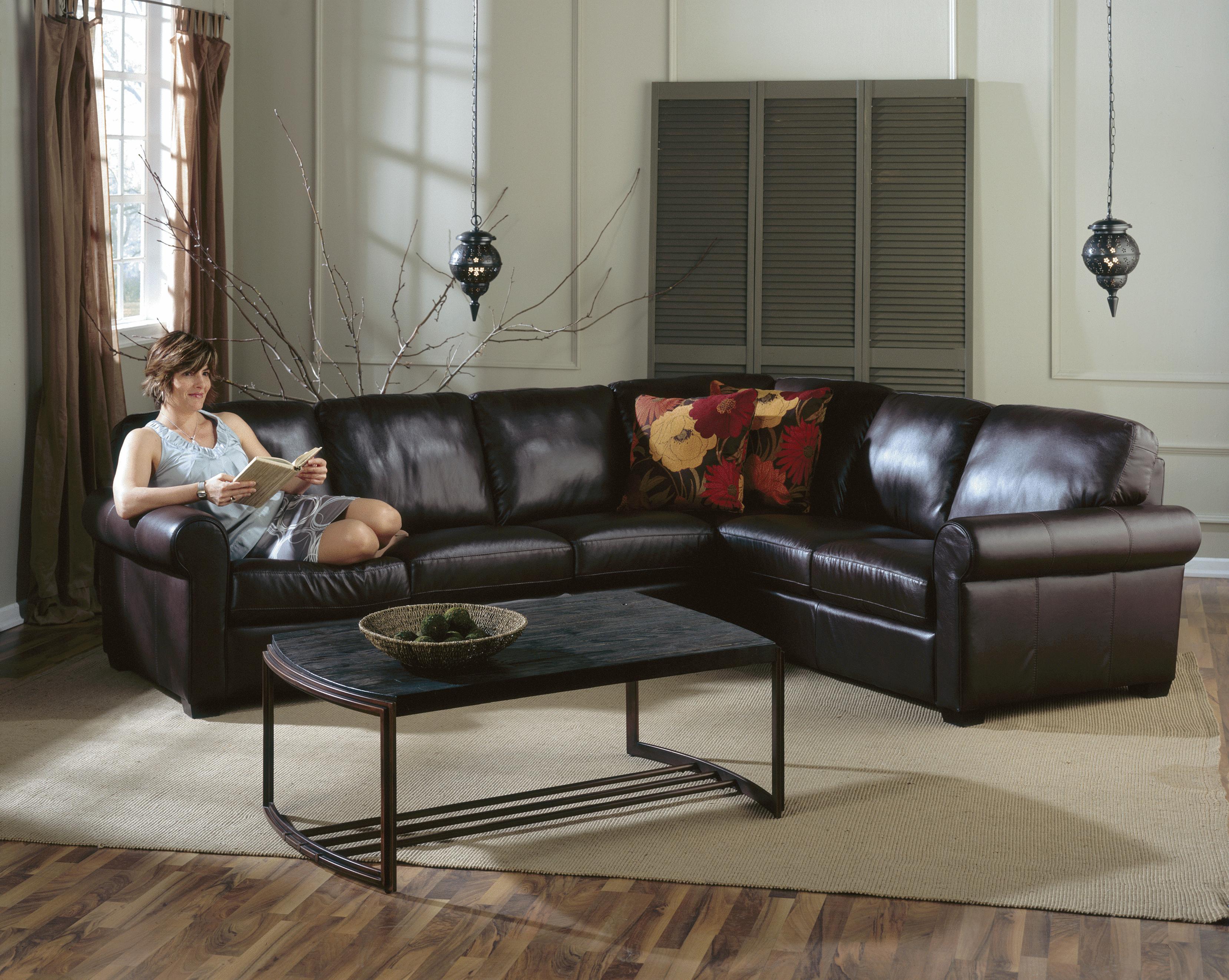 Palliser Magnum Transitional 2 Pc Sectional With Rhf Sofa Split