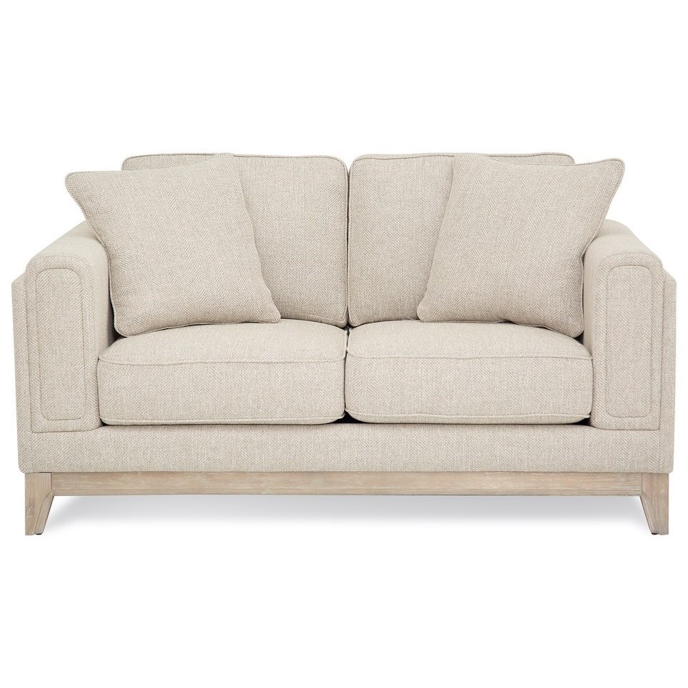 Palliser Matias Vintage Farmhouse Loveseat With Whitewashed Wood