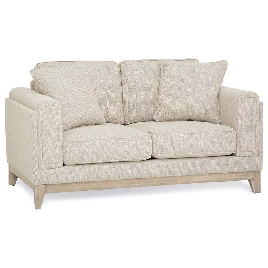 Palliser Matias Vintage Farmhouse Loveseat With Whitewashed Wood Base Wayside Furniture Loveseats