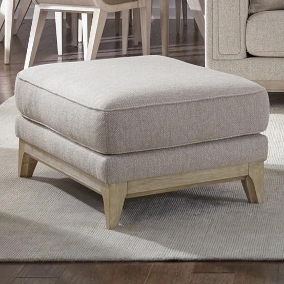 Palliser Matias Farmhouse Ottoman With Whitewashed Wood Base A1 Furniture Mattress Ottomans
