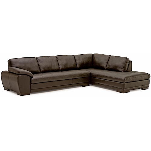 Palliser Miami Contemporary 2 Piece Sectional Sofa With Right Facing Palliser Miami Contemporary 2 Piece Sectional Sofa With Right Facing Chaise