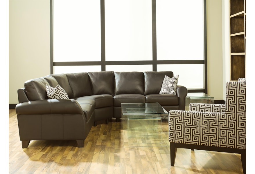 Palliser Ottawa Transitional 3 Piece Sectional Sofa With Sock Arms Piece Sectional Sofa