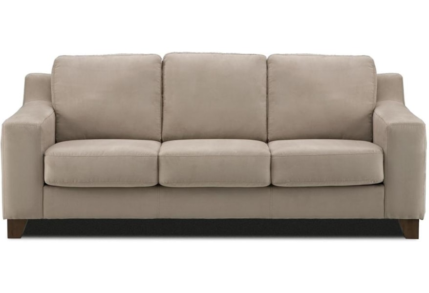 Palliser Reed Contemporary Stationary Sofa With Thick Track Arms Palliser Reed Contemporary Stationary