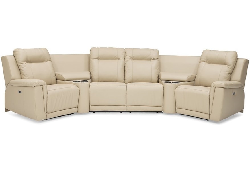 Palliser Riley Casual Power Reclining Sectional Belfort Furniture Reclining Sectional Sofas