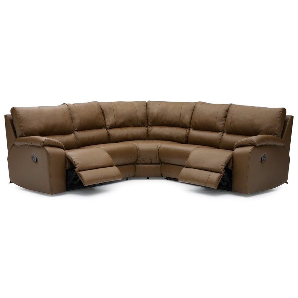 Palliser Shields Casual 5 Piece Manual Reclining Sectional With