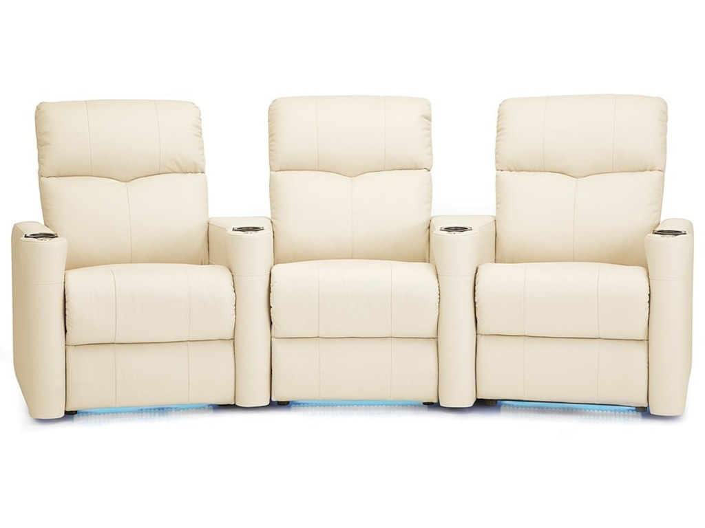 Palliser Techno Contemporary Reclining Curved Theater Reclining Curved Theater