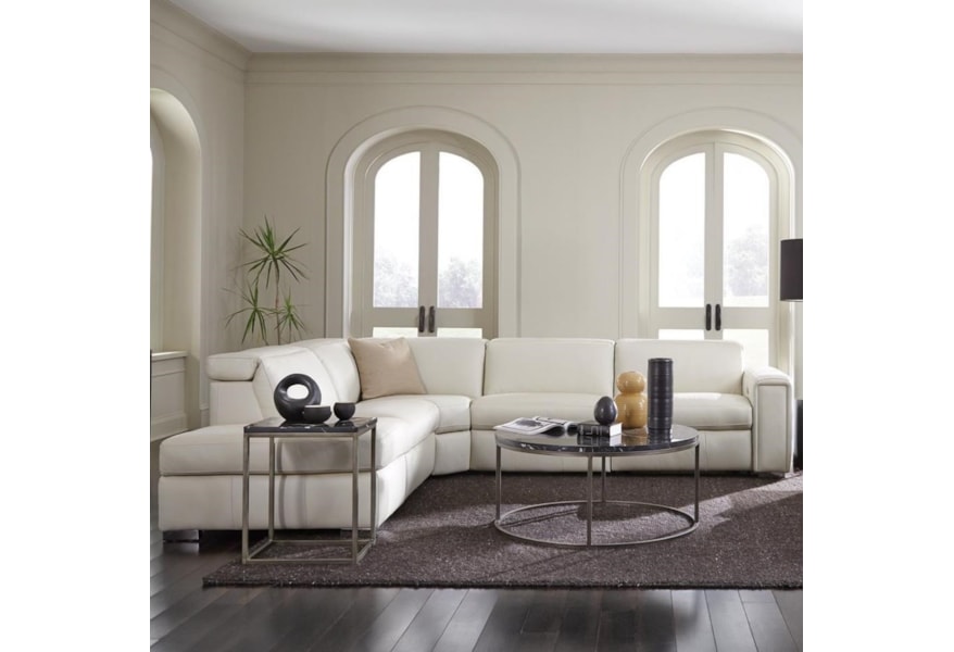 Palliser Titan 3-Seat Sectional Sofa With Contemporary European-Style Power Headrests And 2 Power Recliners | Belfort Furniture | Reclining Sectional Sofas