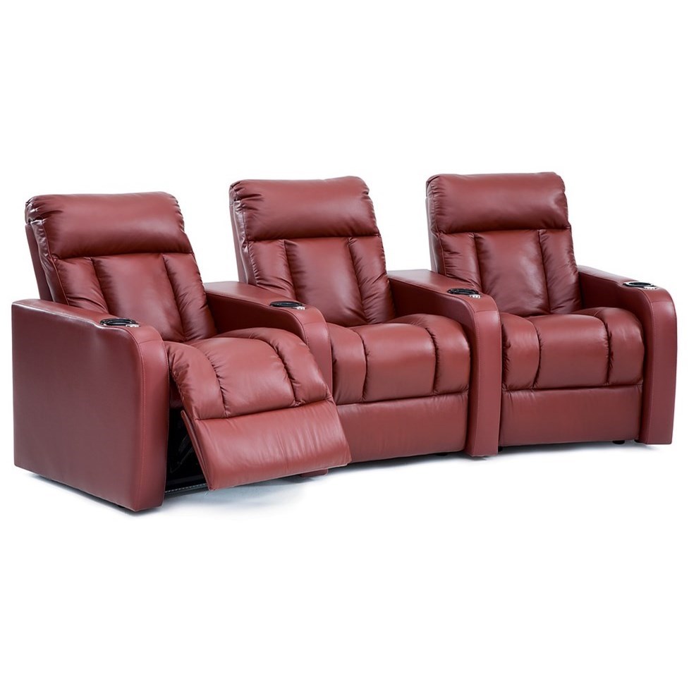 Palliser Wills 3 Seat Reclining Sectional With Cupholders