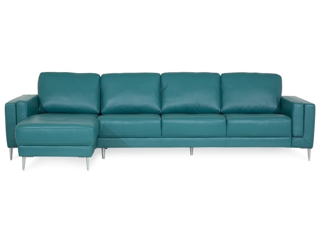 Palliser Zuri Contemporary Chaise Sofa With Metal Legs