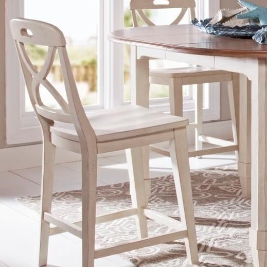 Panama Jack By Palmetto Home Millbrook 266427903 X Back Counter Stool Baer S Furniture Bar Stools