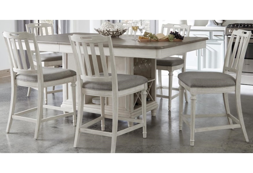 photo Counter Height Farmhouse Bar Table sonoma 7 piece counter height table and stools set