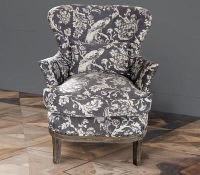 Park Hill Collection Chair Grey Bird Toile Upholstered Arm Chair Howell Furniture Wing Chairs