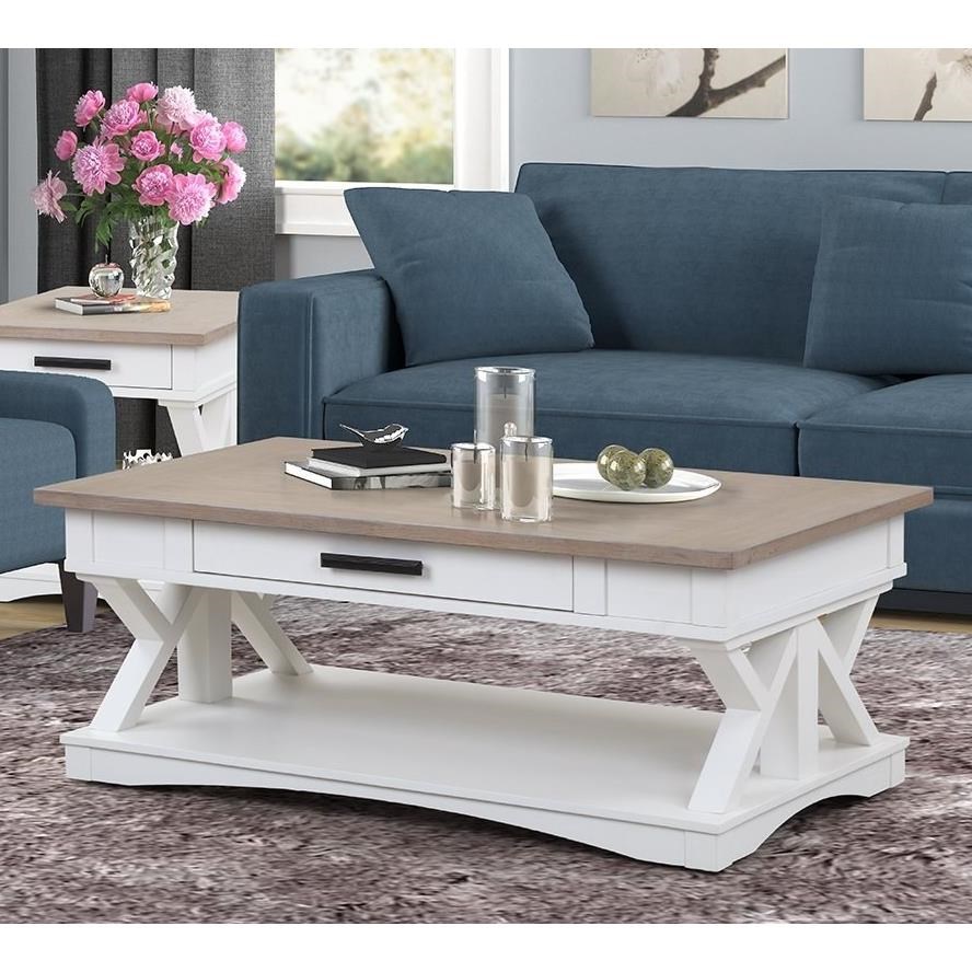 Parker House Americana Modern Farmhouse Style 1 Drawer Cocktail