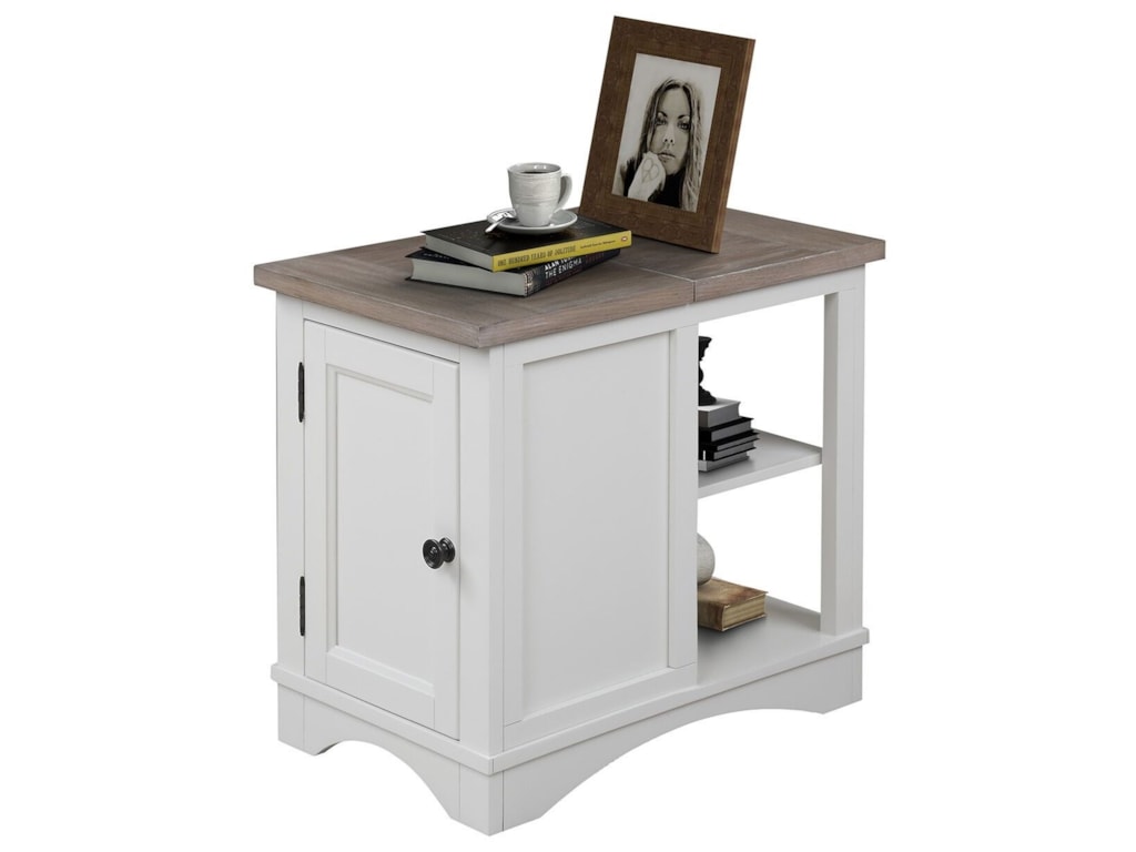 Parker House Americana Modern Transitional Chairside Table With Built In Outlet Wayside Furniture End Tables