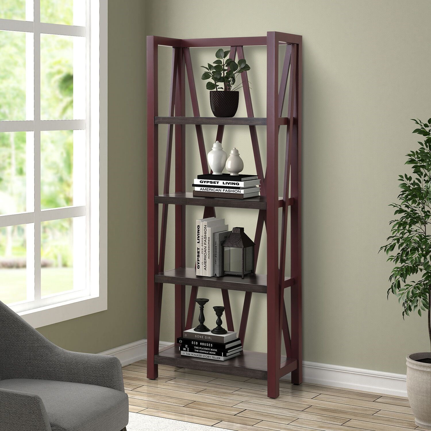 Parker House Americana Modern Ame 330 Cran 4 Tier Etagere Bookcase