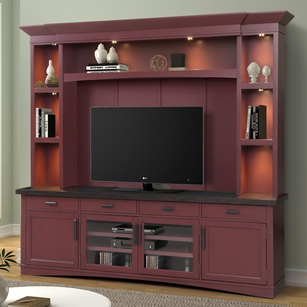 Parker House Americana Modern Entertainment Wall Unit With Led