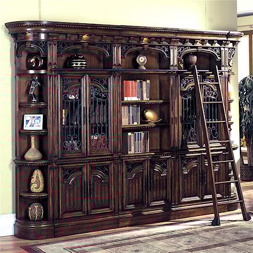 Parker House Barcelona Wall Unit Bookcase With Open Shelves And Parker House Barcelona Wall Unit Bookcase With Open Shelves And Gl Doors