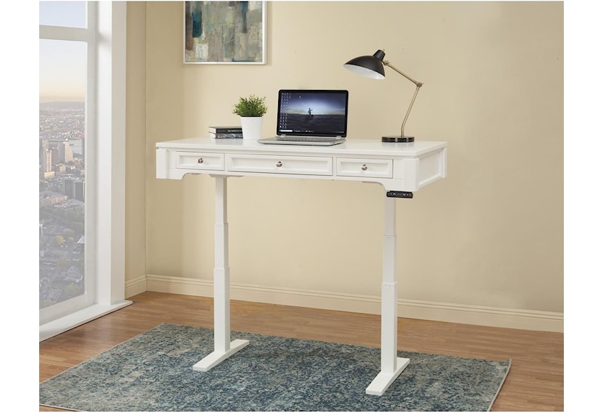 Parker House Boca 57in Power Lift Desk With Power Center Wilcox