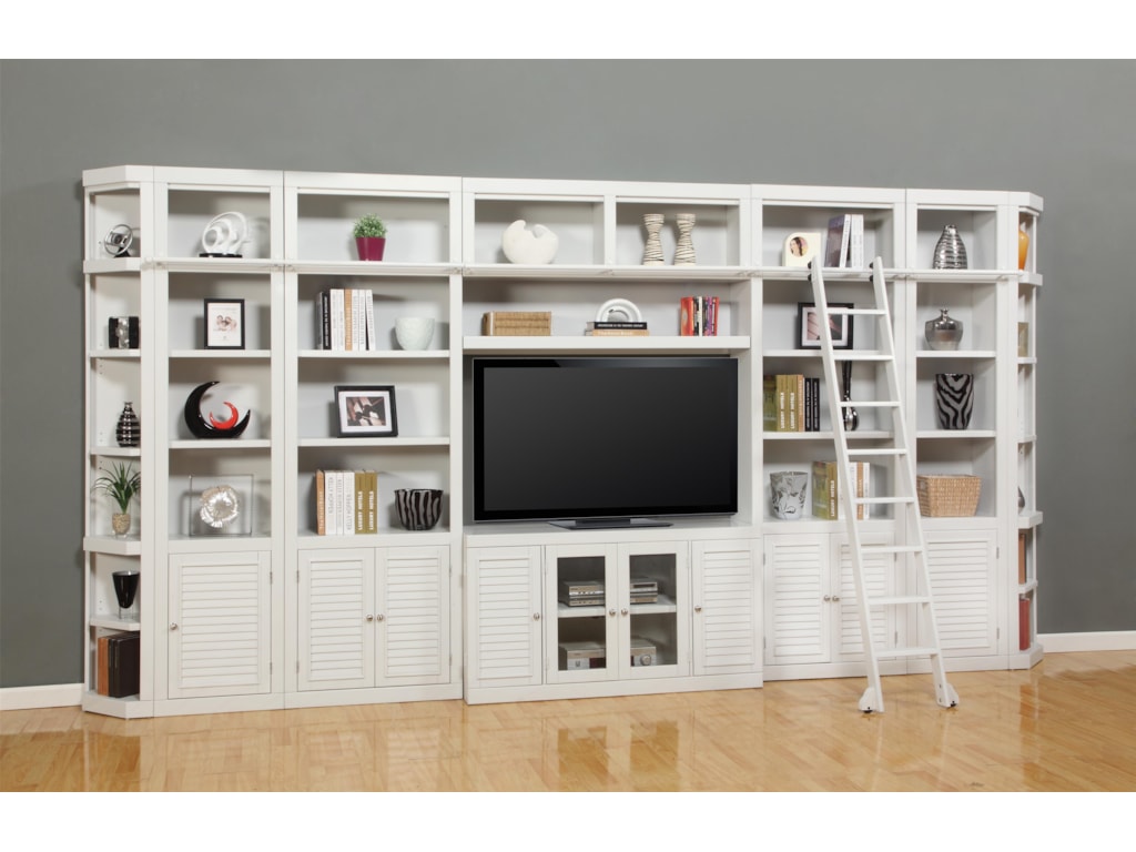 Parker House Boca Six Piece Entertainment Center Bookcase