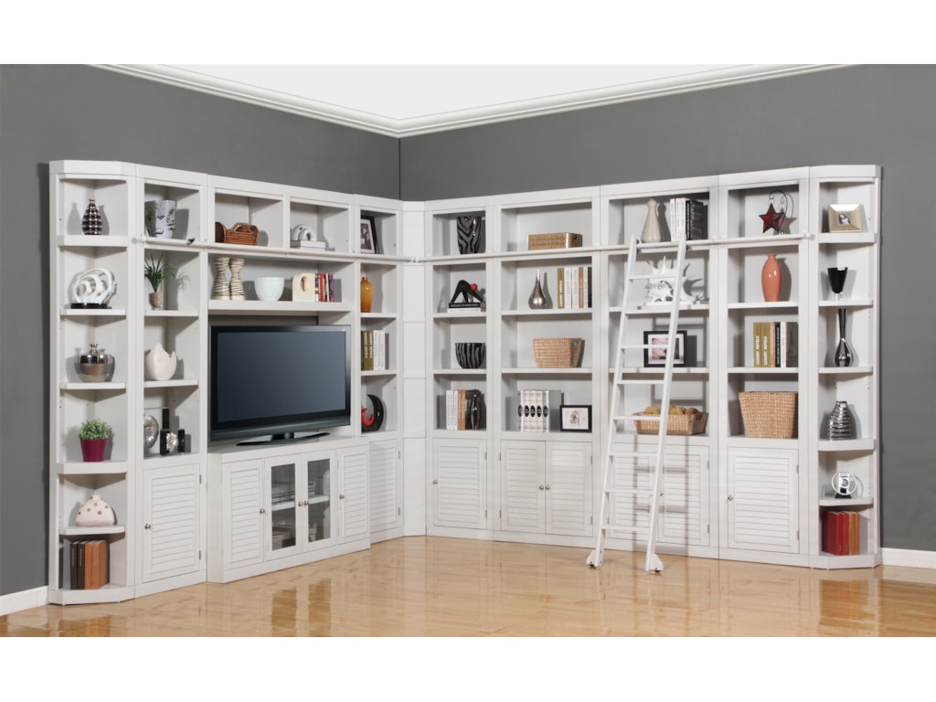 Parker House Boca Four Piece Entertainment Center Bookcase