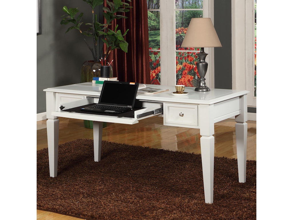 Parker House Boca 60 Writing Desk With Drop Front Keyboard Drawer