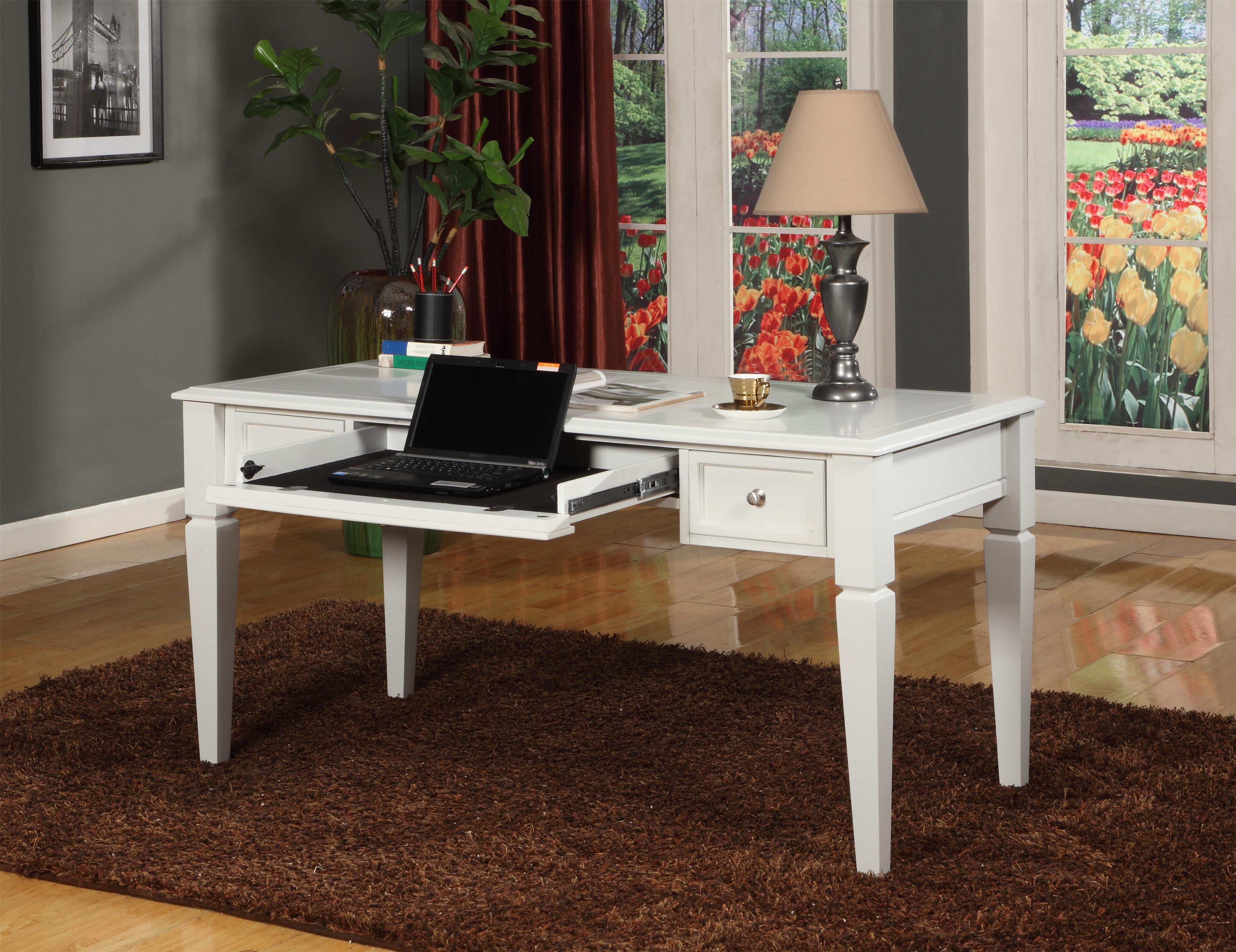 Parker House Boca 60 Writing Desk With Drop Front Keyboard Drawer