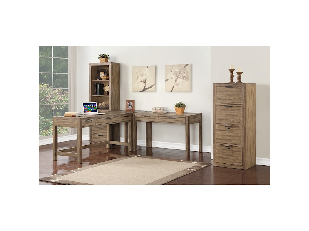 Parker House Brighton Contemporary 3 Pc L Shaped Desk With 5