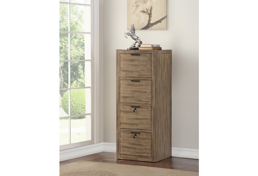 Parker House Brighton Contemporary Tall File Cabinet With 2