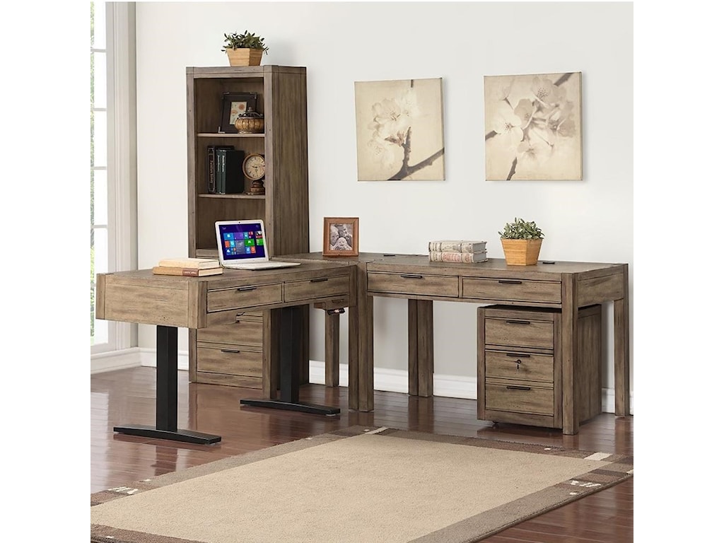 Parker House Brighton Contemporary 3 Pc L Shaped Desk With A Power
