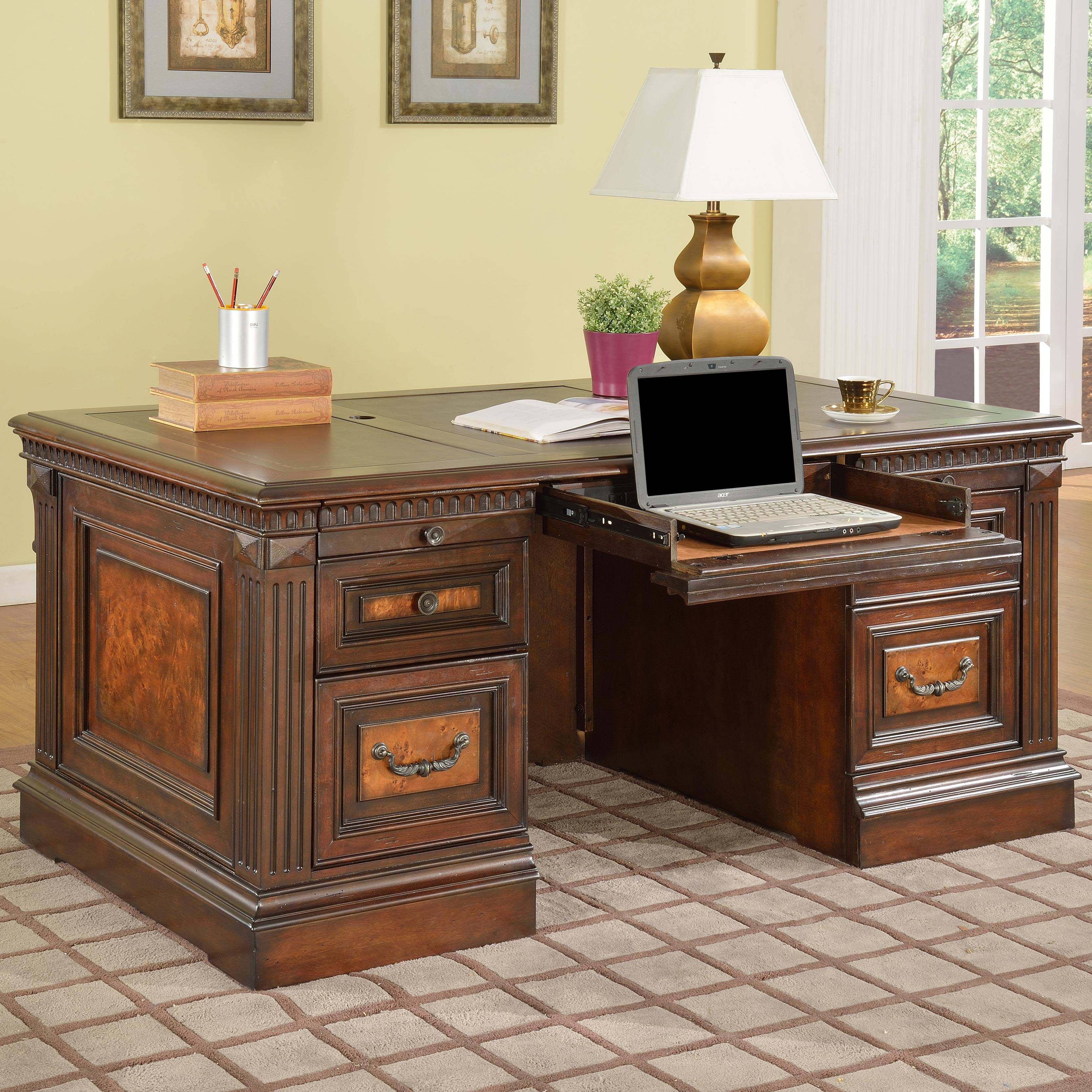 Parker House Corsica Cor 480 3 Double Pedestal Executive Desk With