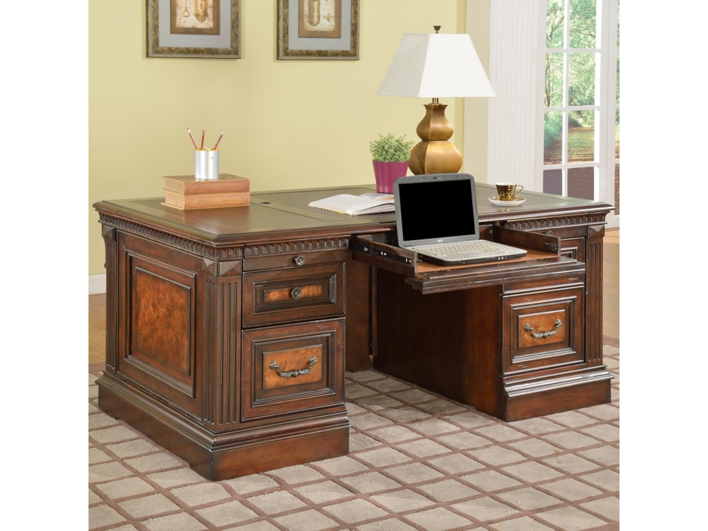 Parker House Corsica Cor 480 3 Double Pedestal Executive Desk With