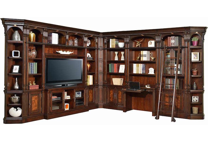 Parker House Corsica Cor Fd2 L Shaped Library Wall With 60 Inch Tv