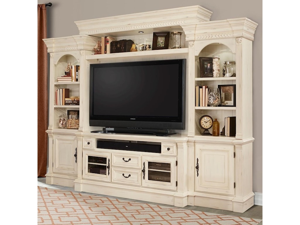 Parker House Fremont 4 Piece Entertainment Wall With Pier Cabinets