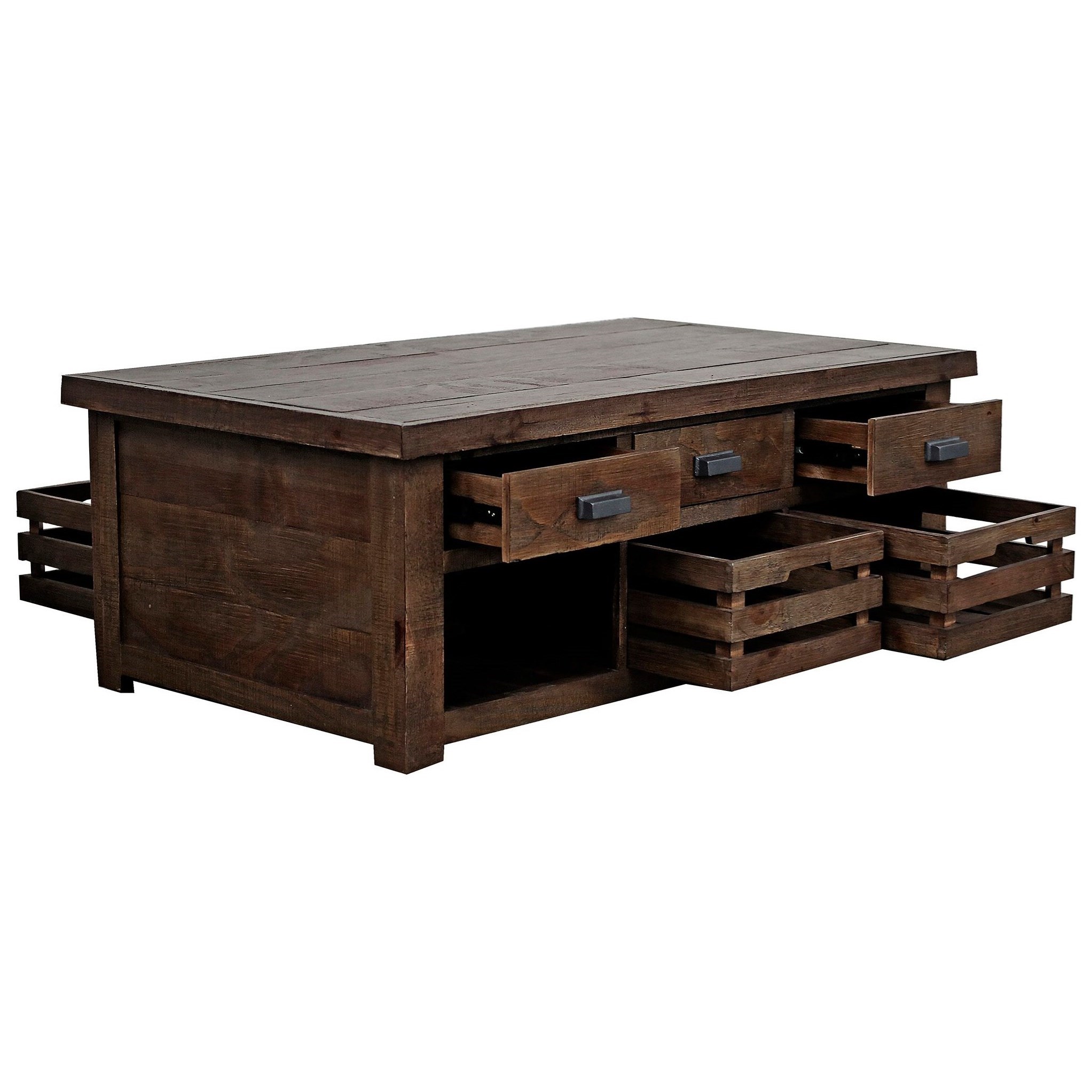 Parker House Lapaz Rustic Cocktail Table With Casters Fashion Furniture Cocktail Coffee Tables