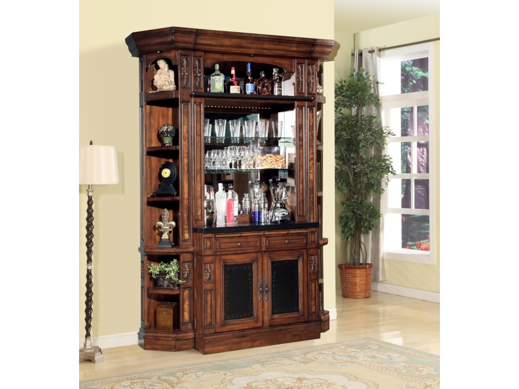 Parker House Leonardo 4 Piece Bar Base And Hutch Darvin Furniture Parker House Leonardo4pc Bar Base Hutch