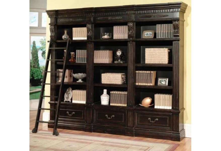 Parker House Palazzo Gpal 9030 3 Triple Museum Bookcase Combination Hudson S Furniture Bookcase 2 Pc With Hutch